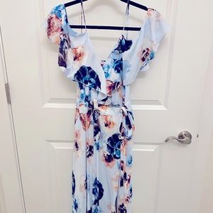 Jennifer Lopez Floral Wrap Dress